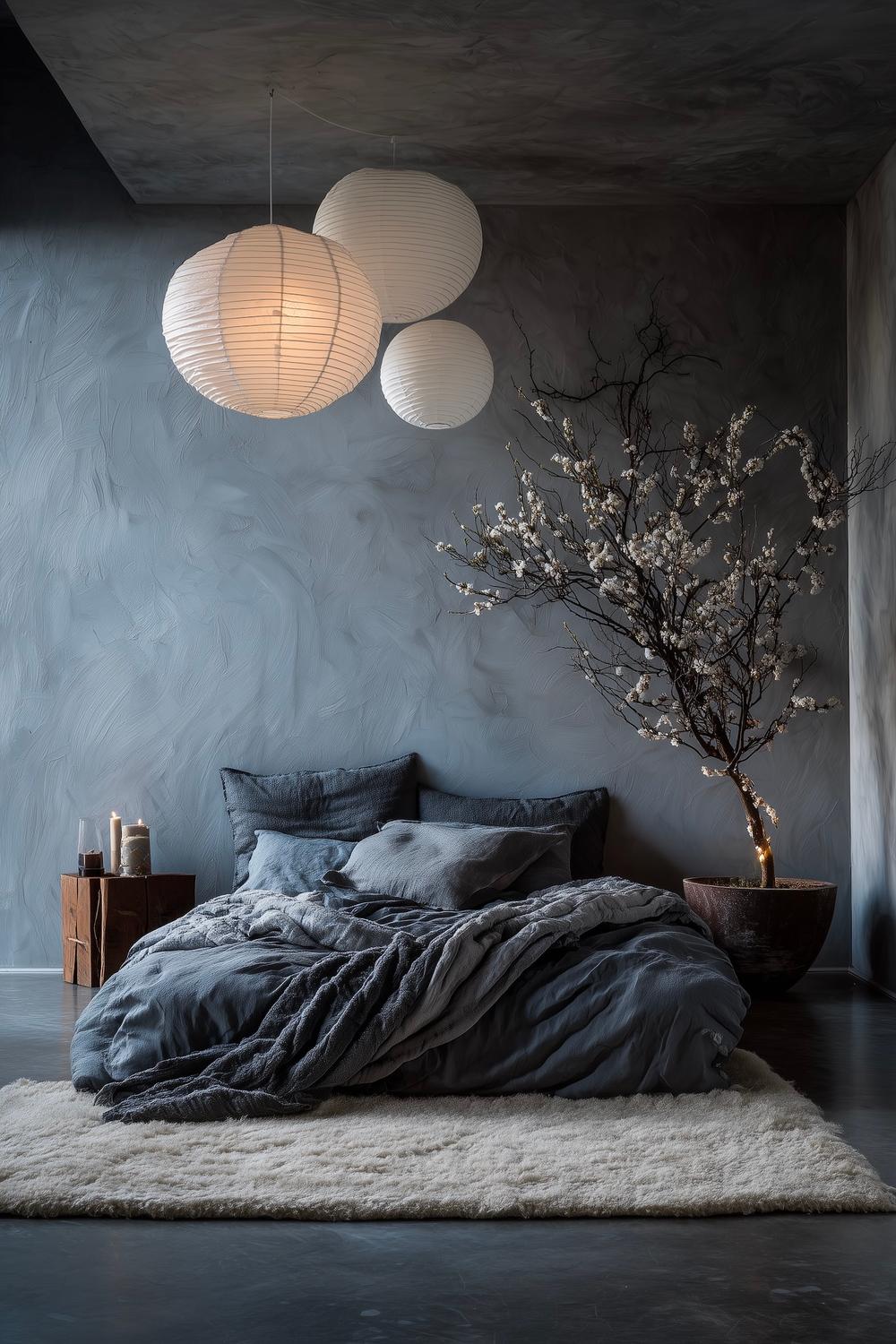 draps matière froissée chambre Feng Shui