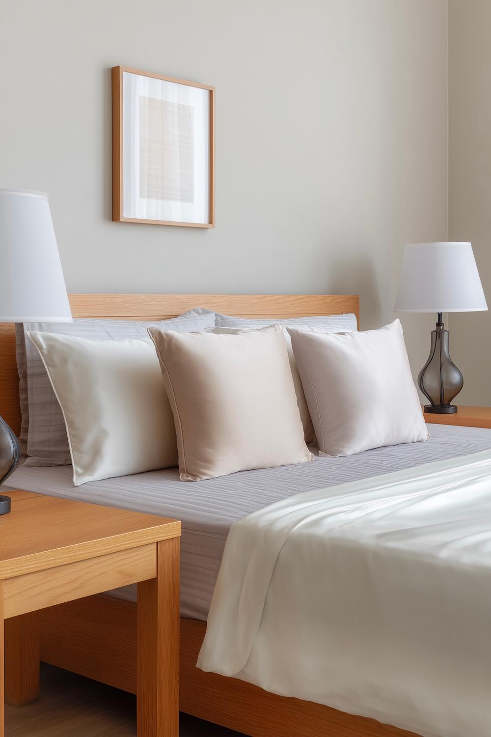 chambre lit bois aménagement chic pas cher