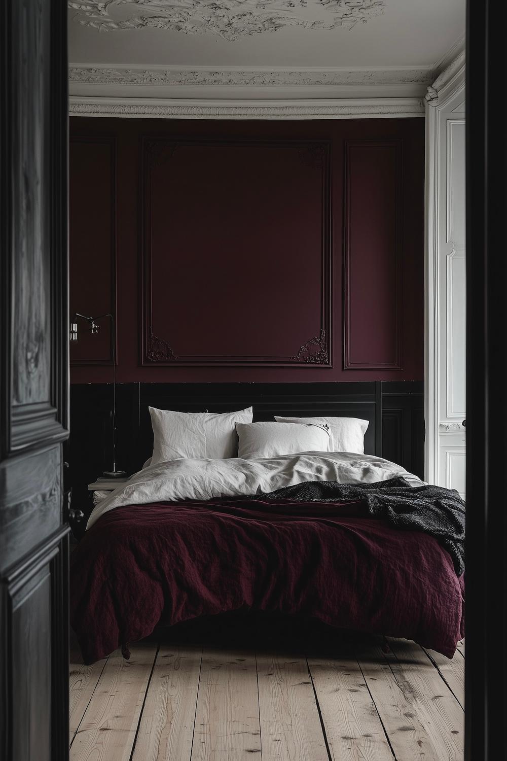 mélange drap en coton blanc gris bordeaux