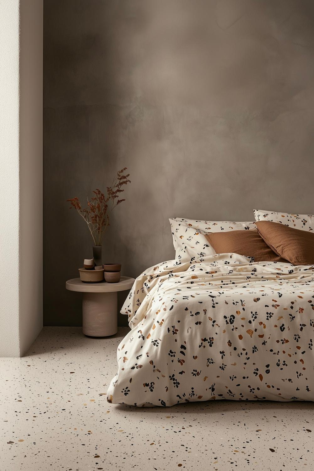 housse couette fleurie satin de coton