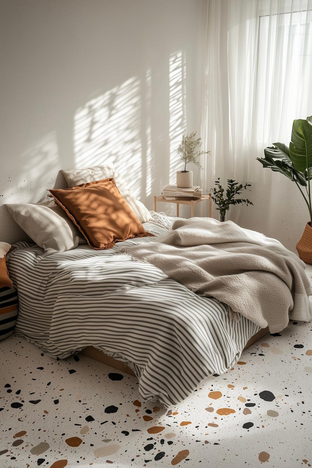 couleur chambre Feng Shui sol terrazzo