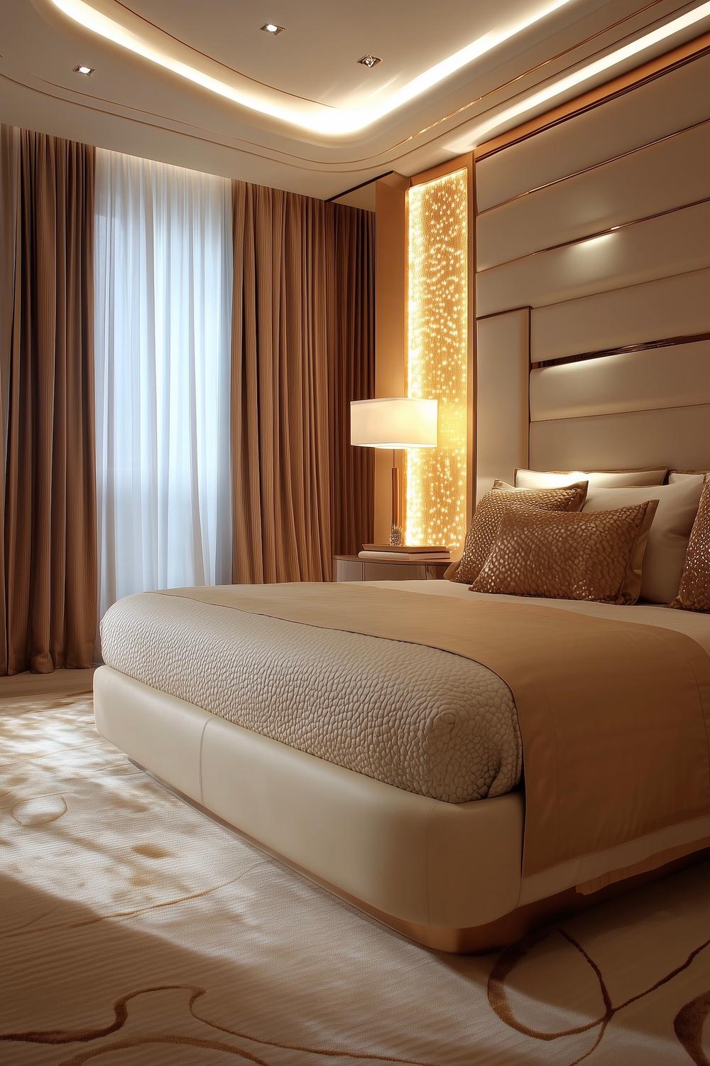 chambre taille lit king size mur cuir