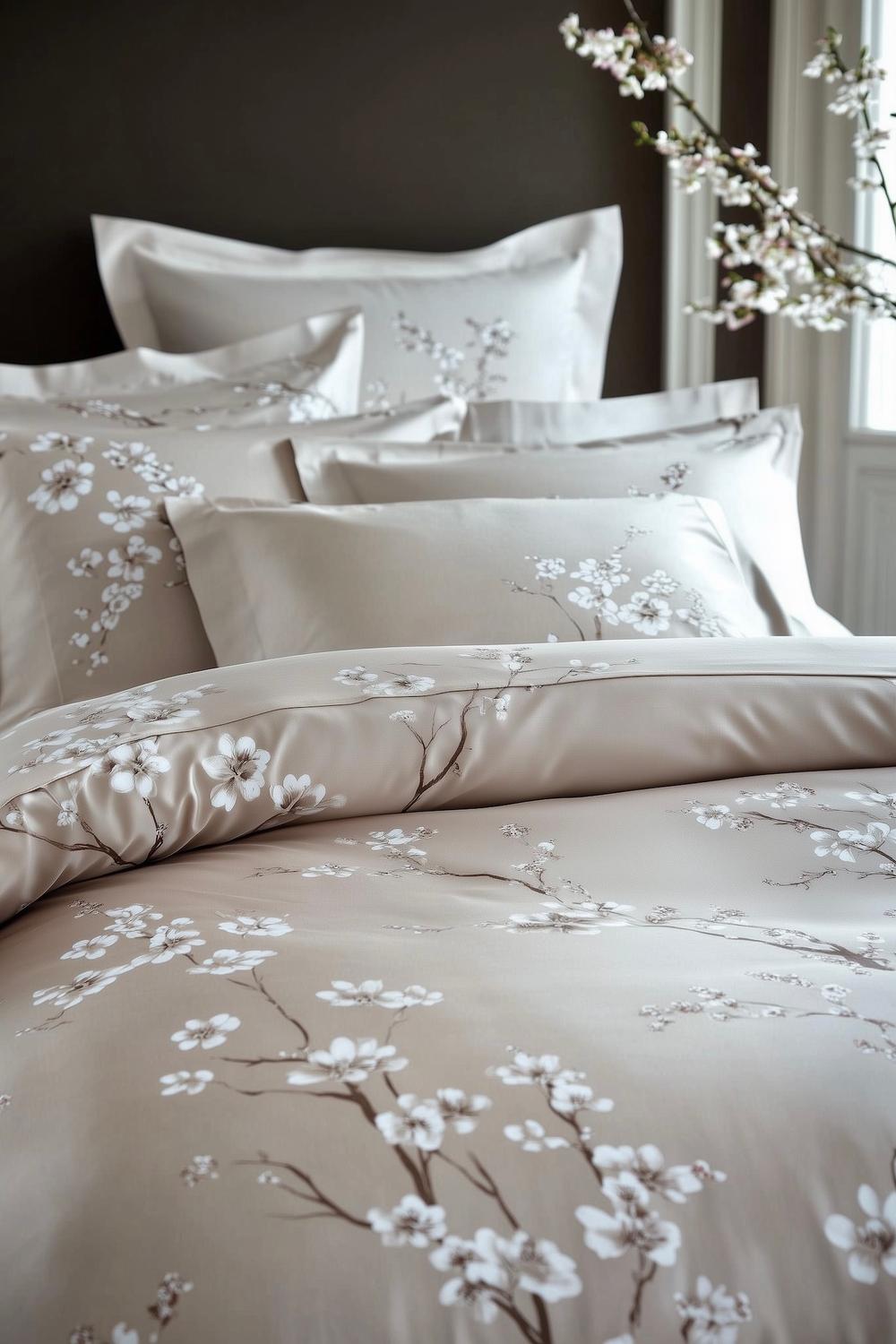 draps en soie luxe avis confort motifs petites fleurs