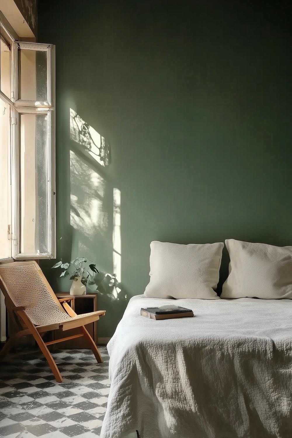 inspiration intérieur Lisbonne sol damier noir blanc mur coloré