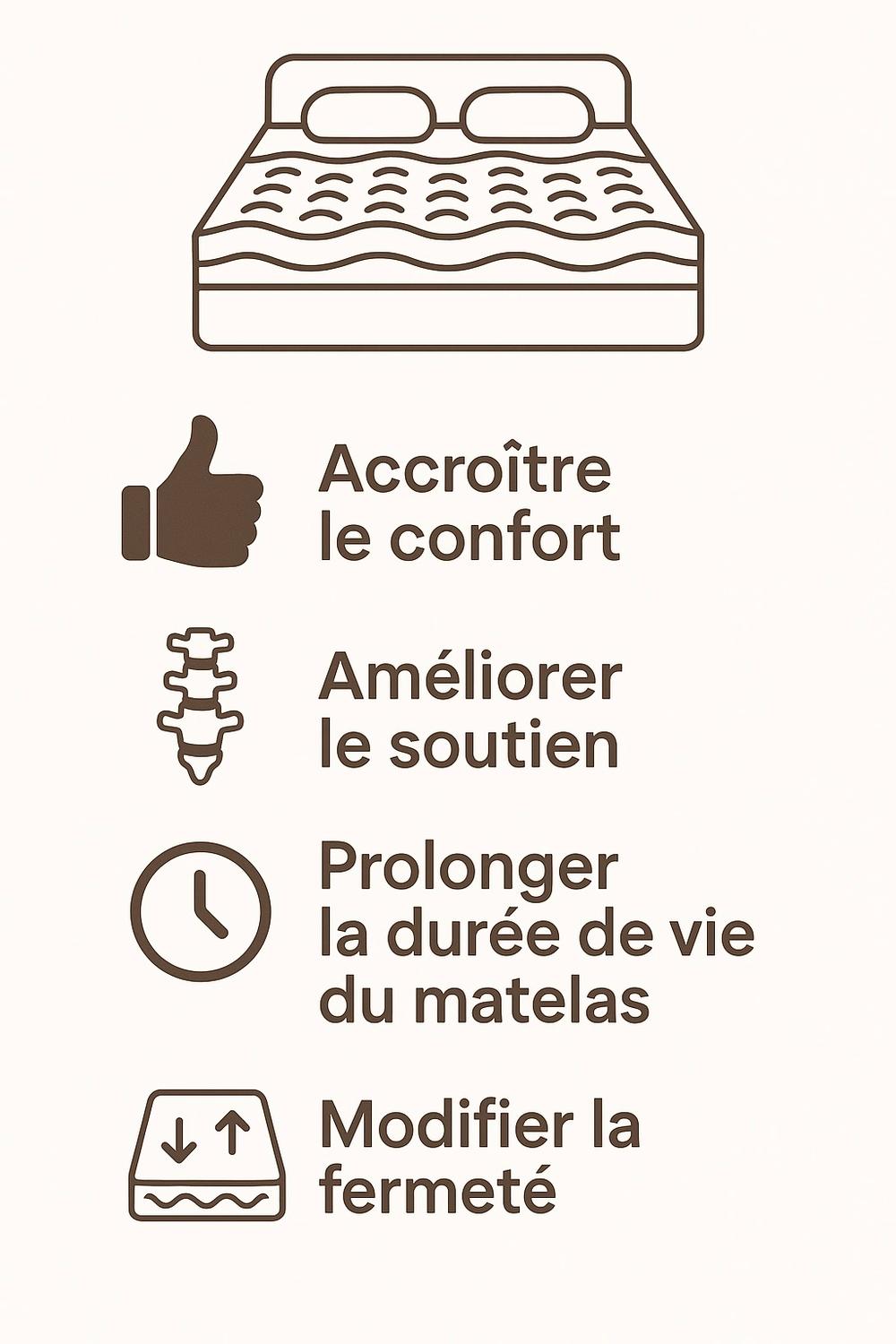infographie intérêt bien choisir surmatelas