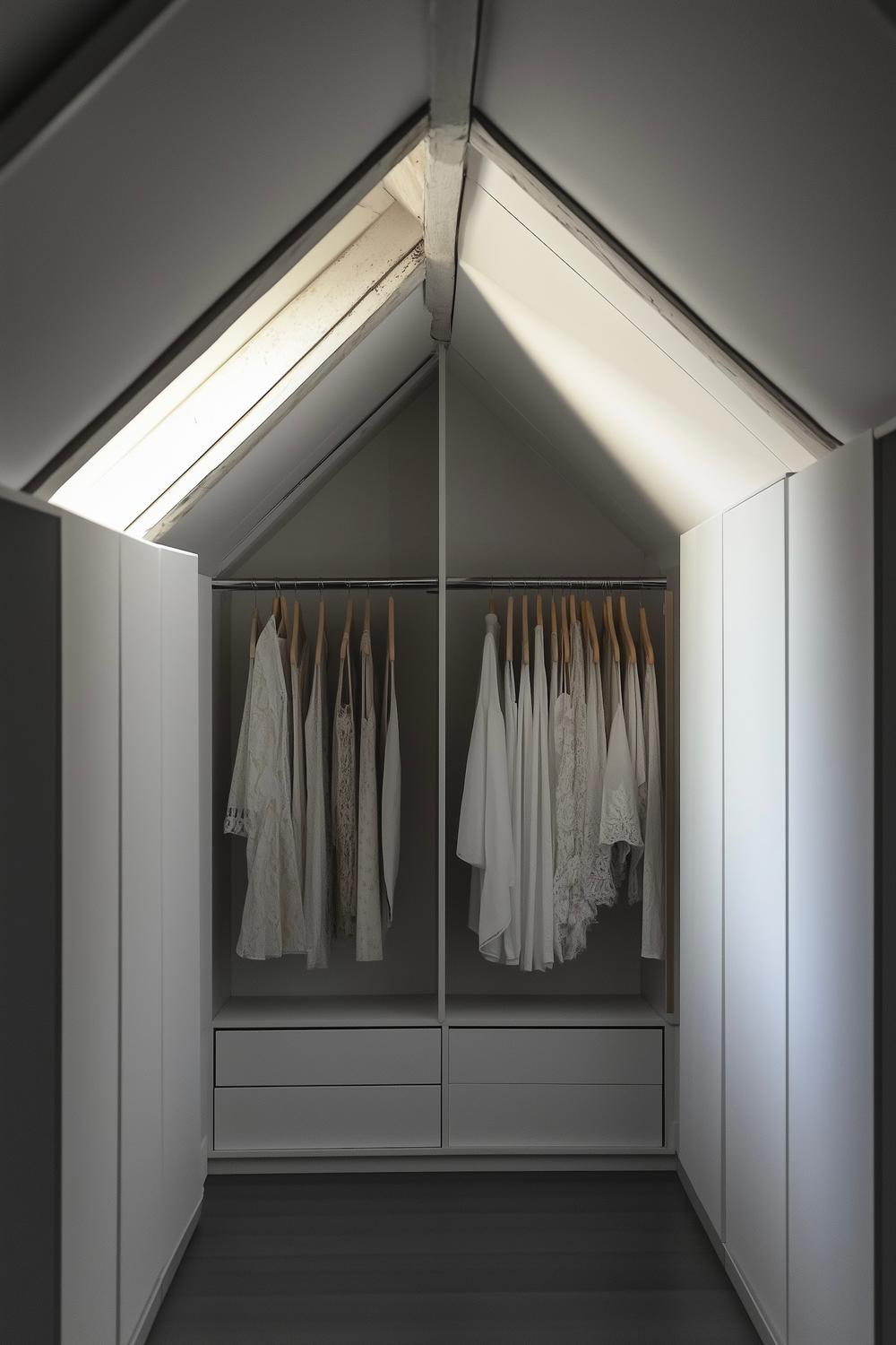 aménagement dressing sous les toits