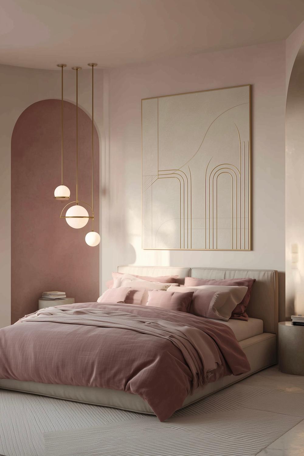 assortir linge lit couleur murs rose pastel
