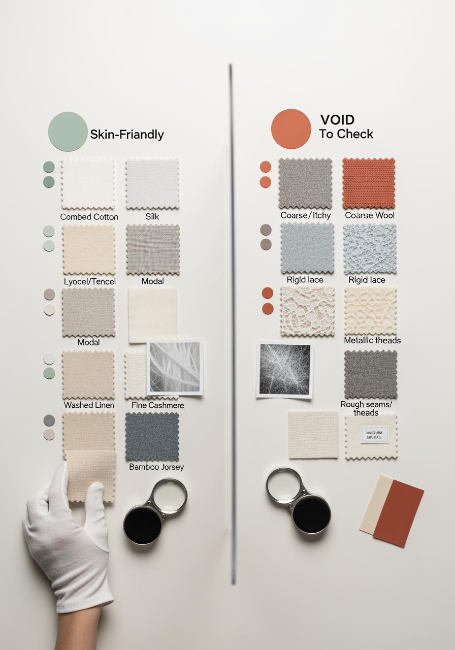 Quel tissu choisir pour vêtements quand on a la peau sensible