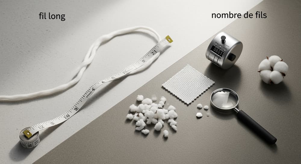 Fil long vs nombre de fils: l'explication simple qui change vos achats
