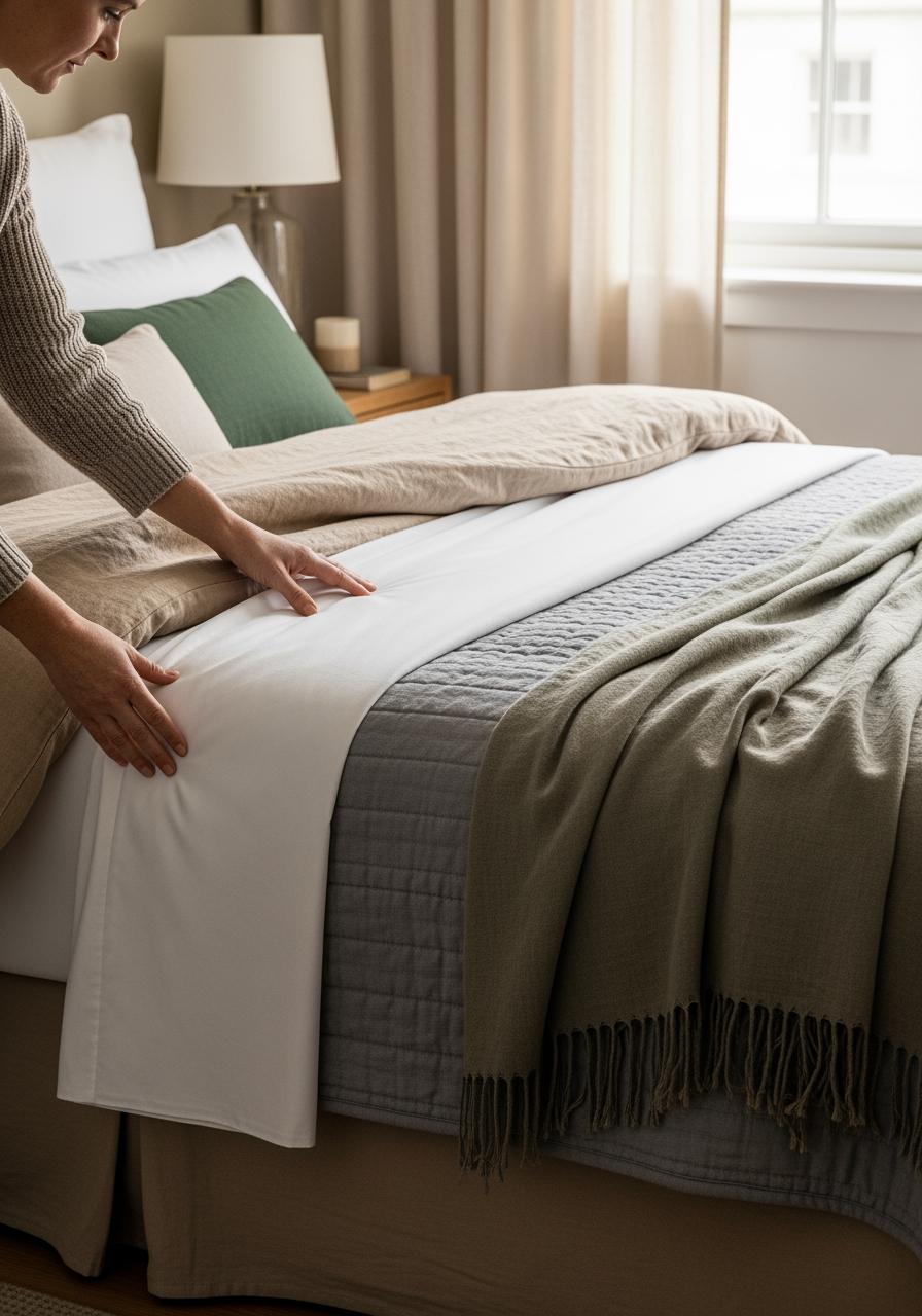 Techniques pour superposer des draps et styliser la chambre