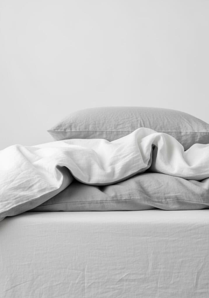 vue au niveau des yeux de draps et couette