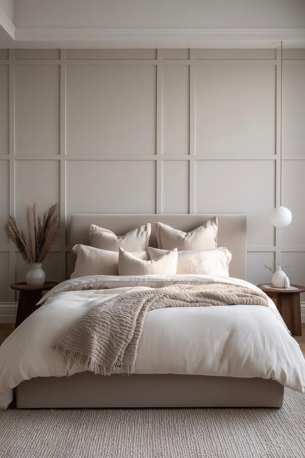 lit parfaitement fait chambre élégante intemporelle