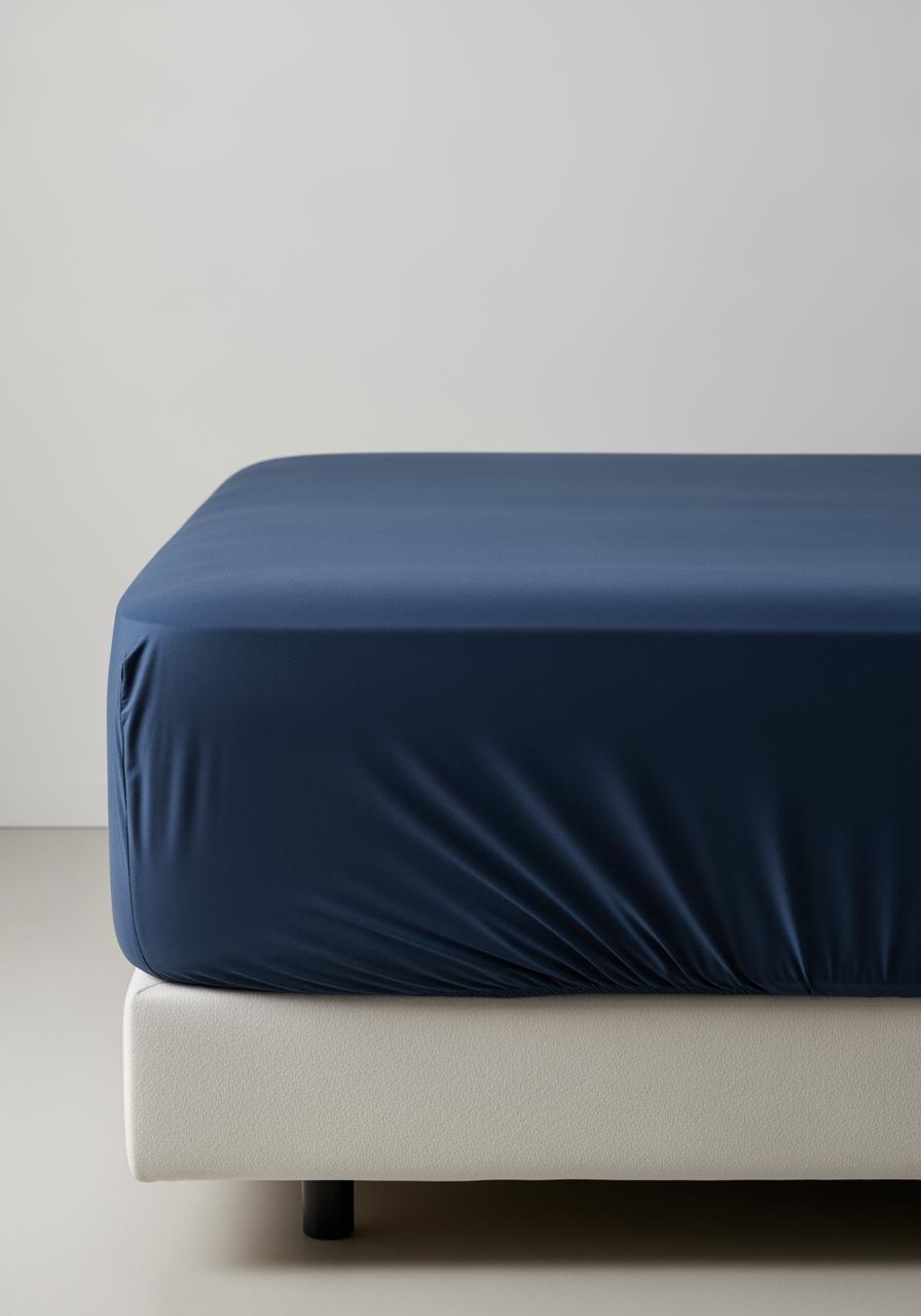 Un coin de lit impeccable avec un drap-housse à bonnet profond qui enveloppe parfaitement un matelas épais.